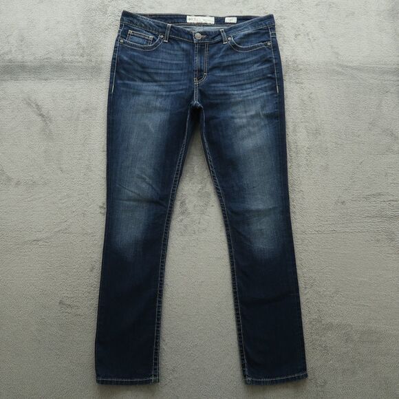 BKE Jeans Women's Size 34L Blue Mid-Rise Payton Straight Denim 32.5" Inseam - Picture 12 of 16